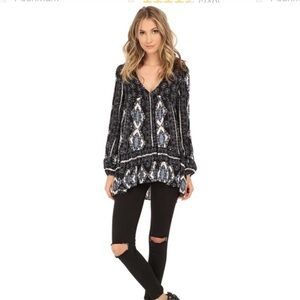 Free People Down By The Bay Tunic Long Top XS